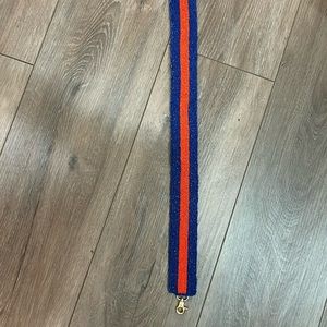 Beaded Orange and Blue Purse Strap Gator Colors